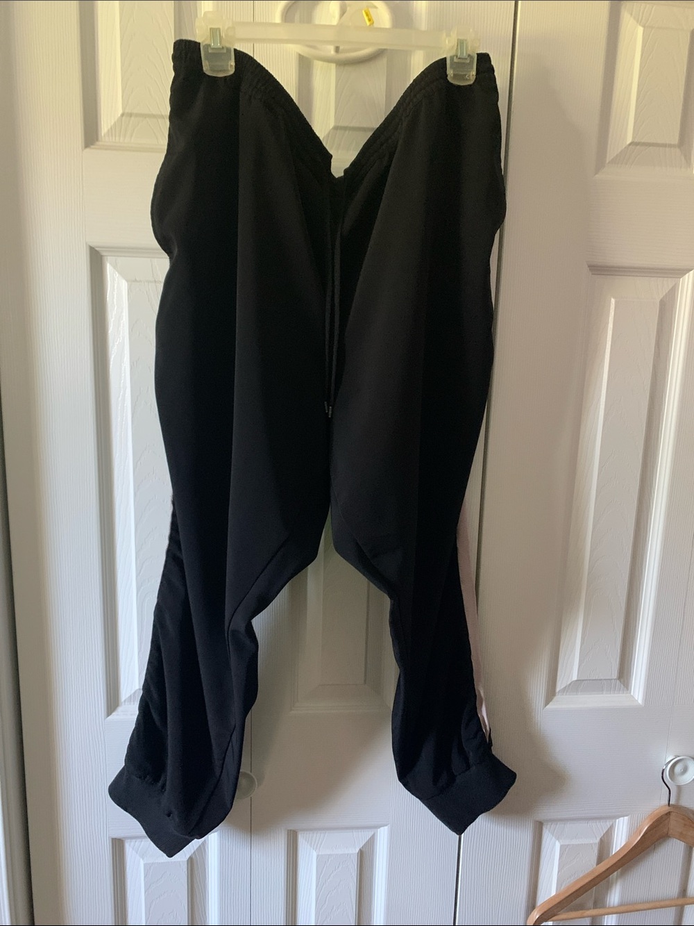 a.n.a Black Track Joggers with Side Stripe